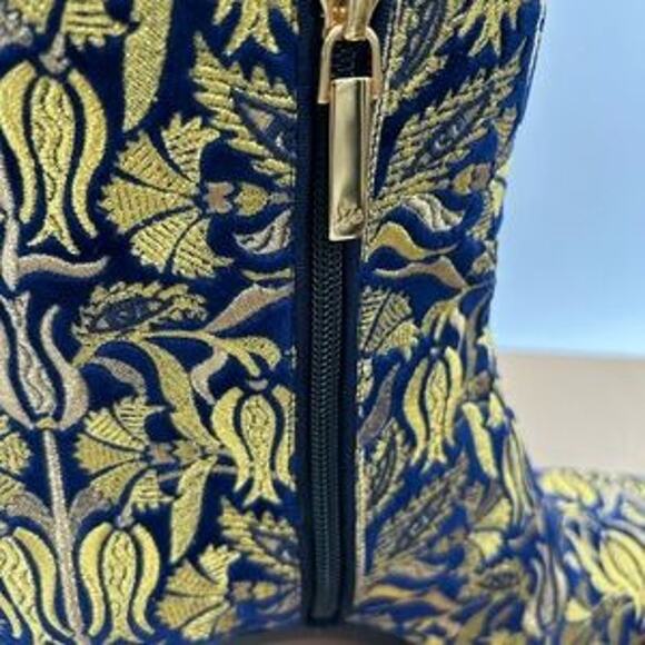 Christian Louboutin Mens LOUBI mystery OMERIC velvet with gold embroidery 42 - Picture 8 of 13